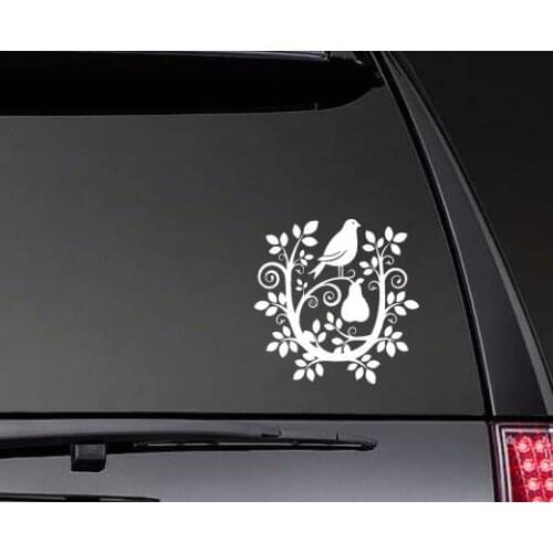 Partridge In A Swirly Pear Tree Stickers Window Decal Vinyl Art Pattern Art Car Body Decals Decor ZP0526