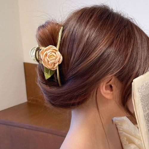 Rose Flower Metal Hair Pins Clip For Women Hair Accessories