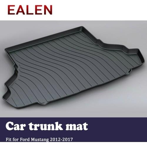 EALEN For Ford Mustang 2012 2013 2014 2015 2016 2017 Styling Liner Tray Anti-slip Mat accessories 1Set Car Cargo rear trunk mat