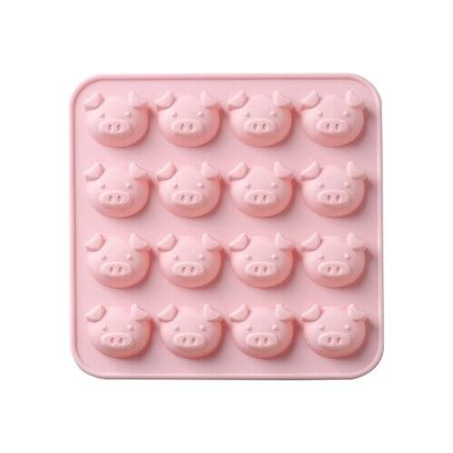 1PC Soap Candy Fondant Mold Funny Pig Shaped 3D Silicone Chocolate Mold Sugarcraft DIY Cookies Cake Decorating Tools OK 1025