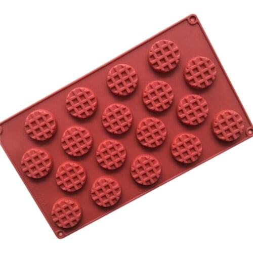 18 Cavities DIY Silicone Round Waffles Cookie Stencil Candy Bar Chocolate Mold Fondant Molds Soap Form Cake Decorating Tools