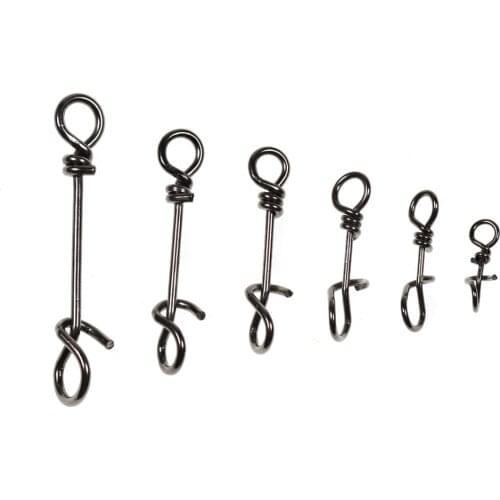 200pcs Stainless Steel Super Strong Saltwater Fishing Fastach Clips Quick Bait Hook Connector Accessories