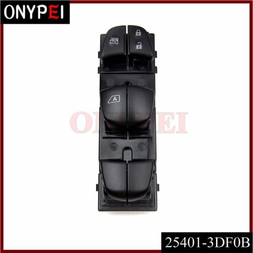 25401-3DF0B Electric Switch Car Window Master Button For Nissan Tiida LHD 2011-2014 Front Left Driver Side
