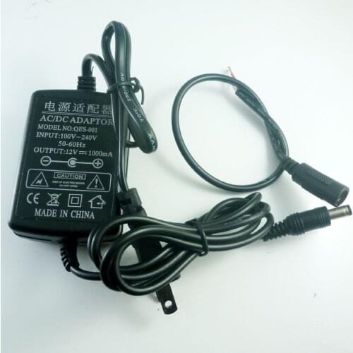 1A AC DC Adaptor Input 110V 220V to 12V 1A 50Hz 60Hz for Wifi RS485 RS232 Relay 315M 433M rf Wireless Controller LED