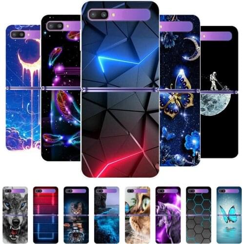 For Samsung Galaxy Z Flip 5G Case Cute Transparent PC Hard Case Back Cover For Samsung Z Flip ZPlip 5G SM-F700 Phone Shell Coque