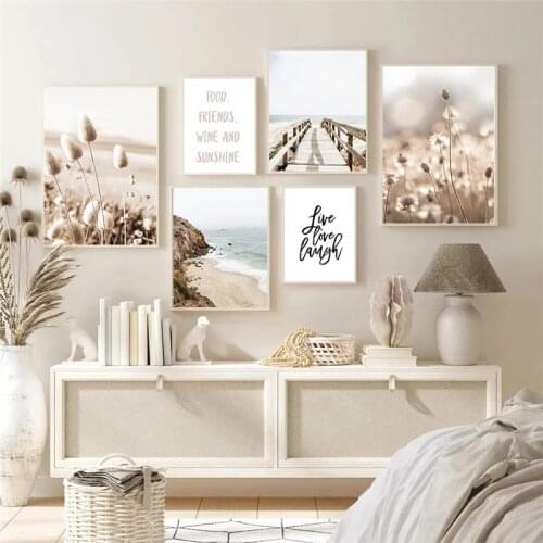 Flower Grass Scenery Picture Home Decor Wall Art Canvas Painting Nordic Nature Landscape Poster And Print For Living Room Design