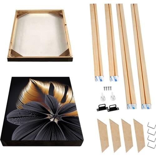 Natural Wood Photo Frames for Diamond Painting Large Size Oil Picture DIY Wall Decor Modern Framed Canvas Print Posters Home Art