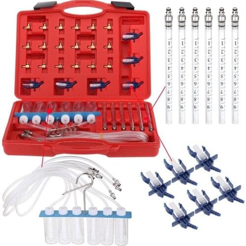 Diesel Injector Detection Tool Kit Common Rail Adaptor Fuel Tester Set Diesel Injector Flow Meter Test Tools