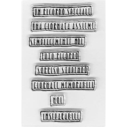 Italian clear stamps transparent silicone scrapbooking stamps planner journal stamps