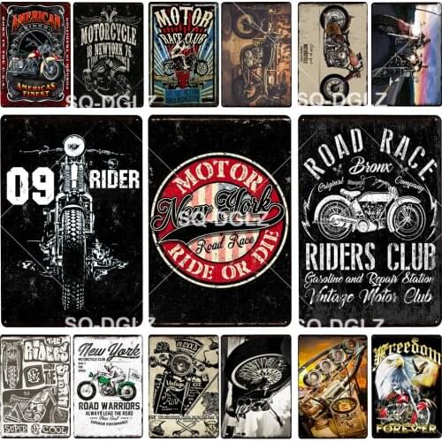 Autocycle Club Metal Sign Plaque Metal Vintage Decor Pub Bar Decoration Tin Sign Plate Posters Home Decor