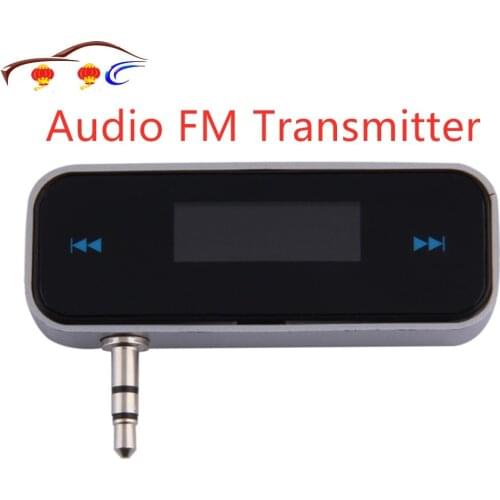 Mini 3.5mm Wireless Radio Music Audio Transmitter HandsFree Modulator Transmissor FM With Cable LCD Display Car Kit