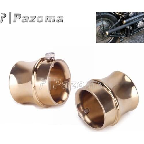2inch Motorcycle Exhaust Muffler Pipe End Brass Exhaust Tip For Halrey BSA Sportster Big Twin XS650 Chopper Bobber Cafe Racer