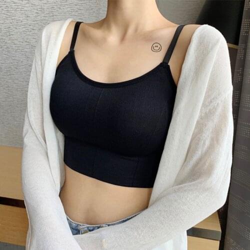 Pure Cotton Breathable Ladies Yoga Bra Gym Sports Bra Outdoor Running Top Pure Color Simple Sports Underwear