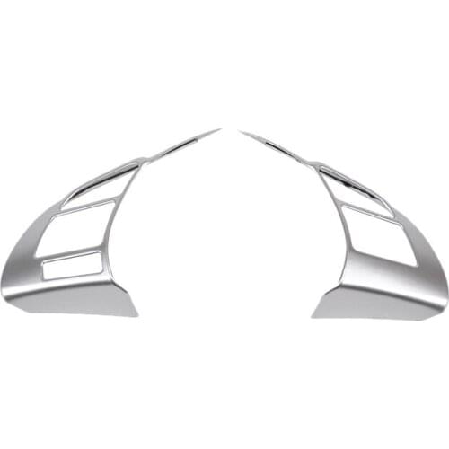 NEW-2Pcs Car Chrome Interior Inner Steering Wheel Switch Button Panel Cover Trim Frame Decoration for Mazda Cx-5 Cx5 2012-2016