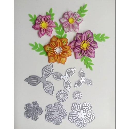 New 3D Flowers metal cutting die scrapbook paper gift card DIY decorative mold template