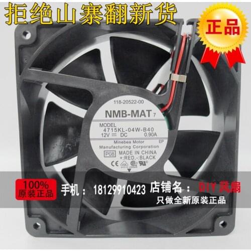 NEW NMB-MAT Minebea 4715KL-04W-B40 12038 0.9A DC12V C6K cooling fan