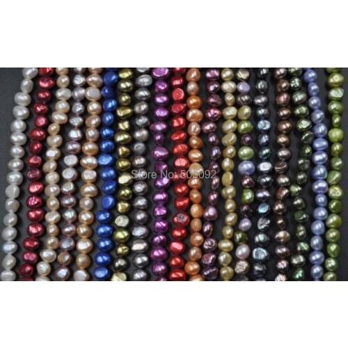 Wholesale 38 strands 6-7mm genuine mix fresh water pearl lots