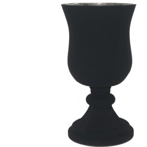 Modern Antique Glass vase 24CM Matt Black Candlestick vase jarrón ваза vaso مزهرية