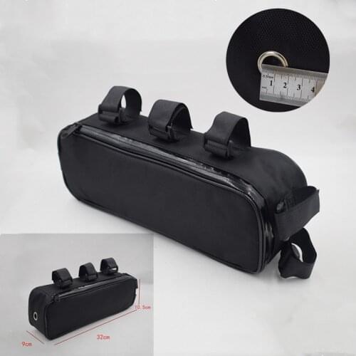 Bicycle Beam Bag Battery Controller Hanging Velcro fixed Tube Frame Bike Bag Li-ion Storage Waterproof 32x9x10.5cm Cycling