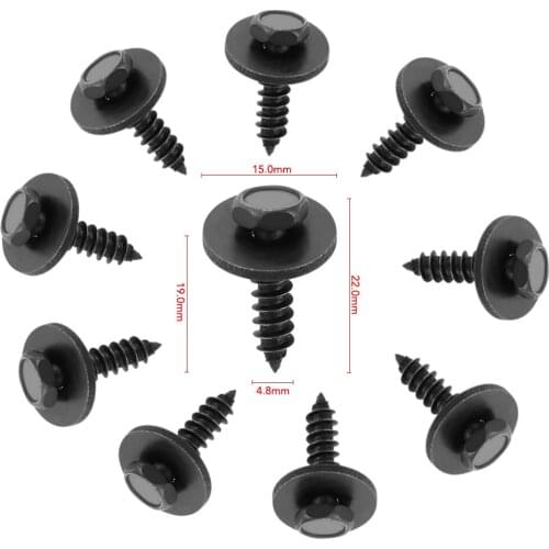 Universal Car 4.8x19mm Hex Head Screws Car Accessories for Renault Koleos Kadjar Scenic Megane kwid Symbol Trafic Clio Duster