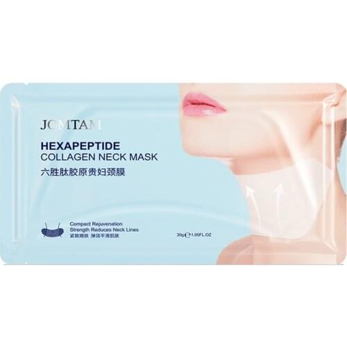 Repair Elasticity Hexapeptide Collagen Lady Neck Mask Delicate And Tender Beautify Brighten Skin Colour 5 Pcs
