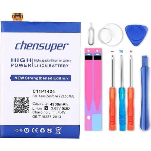 High quality 4900mAh C11P1424 Battery for Asus Zenfone 2 ZE551ML ZE550ML 5.5inch Z00AD Z00ADB Z00A Z008D battery