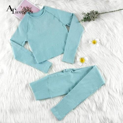 Yoga Fitness Womens Tracksuit Workout Running Crop Top Outdoors T-Shirt Training Jogging Sweat-Absorbent Seamless Leggings