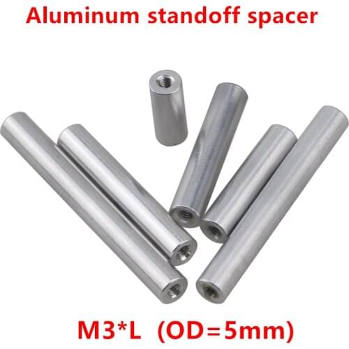 10pcs M3 Aluminum Studs Column M3*6/8/10/12/15/20/25/30/35/37/40/50mm Aluminum Round Standoff spacer for RC Parts Model