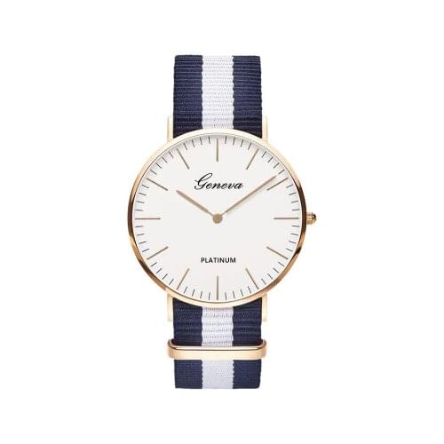 2018 Luxury Brand Quartz Watch Women Men Classic Nylon Strap Dress Wrist Watch Fashion Casual Unisex Watches Zegarki Meskie