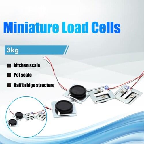 4pcs Weigh Sensor 3kg Half-Bridge Resistance Strain Kitchen Scale Weighing Load PUO88