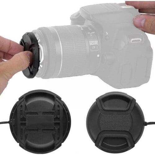 49mm Camera Lens Cap Rope Lens Cover for Canon Nikon Fuji Olympus Sony M4S2