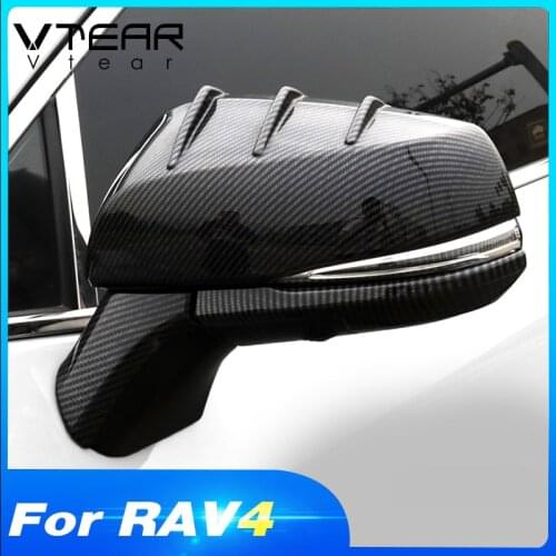 Vtear For Toyota RAV4 2019 2020 Accessories Car Rearview Mirrors Cover Trim ABS Chrome Exterior Decoration Car Styling