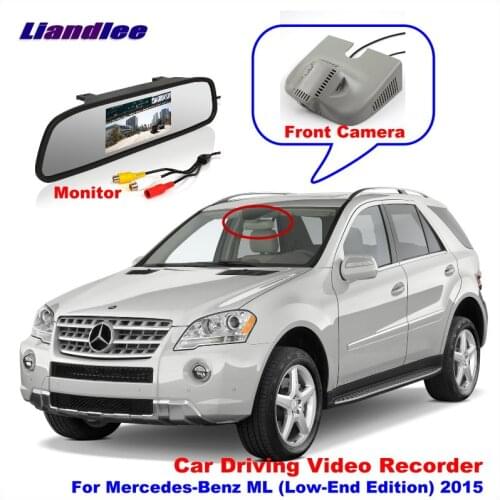 Liandlee Car DVR Front Camera Driving Video Recorder Mirror Monitor For Mercedes Benz ML (Low-End Edition) 2015 HD AUTO CAM