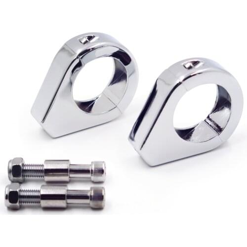 Free shipping motorcycle parts Motorcycle Turn signal Clamps for Harley-Davidson Softail Mount Bracket 41mm Fork CHROMED