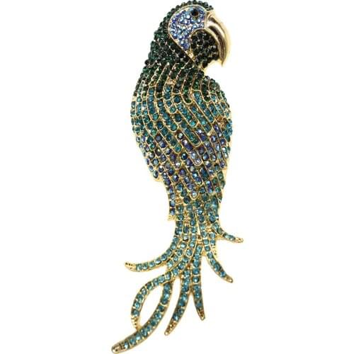 Gold Tone Fashion Jewelry Multi color Parrot Bird Animal Pin Brooch