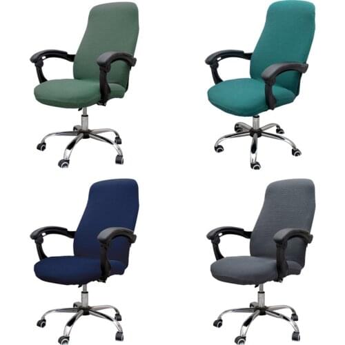 Office Chair Cover Water Resistant Office Boss Computer Sillas De Oficina Chair Cover Elastic Armchair Slipcover Solid Color
