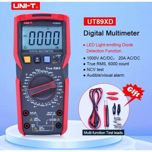 UNI-T UT89XD TRMS digital multimeter tester ac dc Voltmeter Ammeter Capacitance Frequency Resistance tester with LED testing