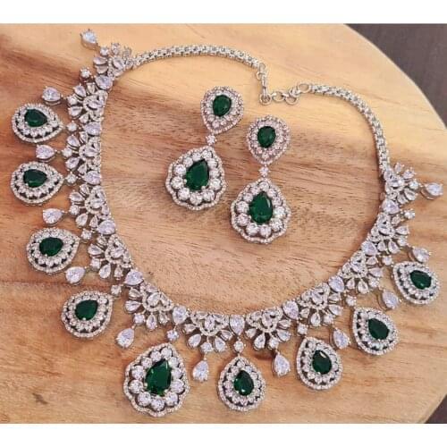 Janekelly Hotsale African 2pcs Bridal Jewelry Sets New Fashion Dubai Jewelry Set For Women Wedding Party Accessories Design