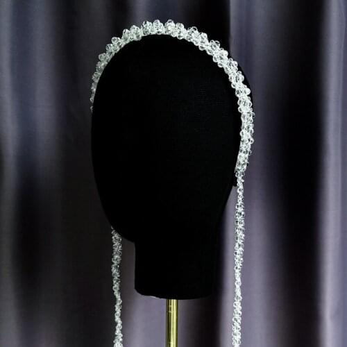 Korean Bride Exaggerated Crystal Hairband Celebrity Super Fairy Travel Bride Headband Wedding Hair Accessories for Girls