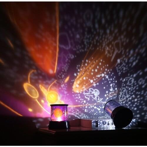 Creative Dual-use USB &AA Dry Battery Starlight Projector Colorful Nightlight Novelty Gift Atmosphere Lamp Use Party Bar Holiday