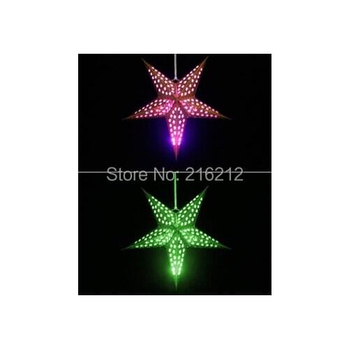 Fashion Hot Christmas Ornament 30cm Paper five-star star lampshade Christmas scene layout Paper Lanterns Decorations