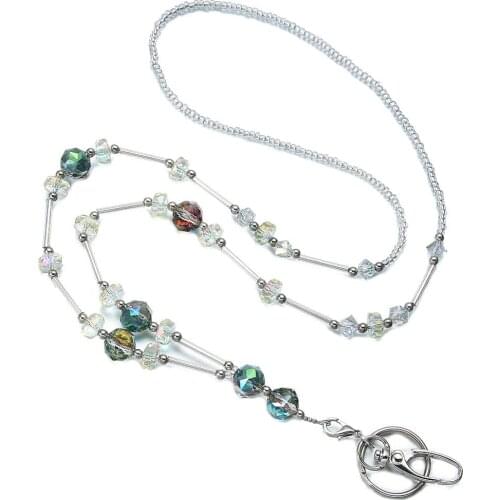 Fashion ID Necklace Beads Lanyards for Keys Office Work ID Badge Holder Jewelry New 2019 Multicolor