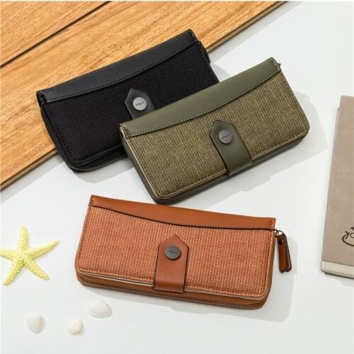 Fashion wallet female long student wallet simple retro multifunctional clutch