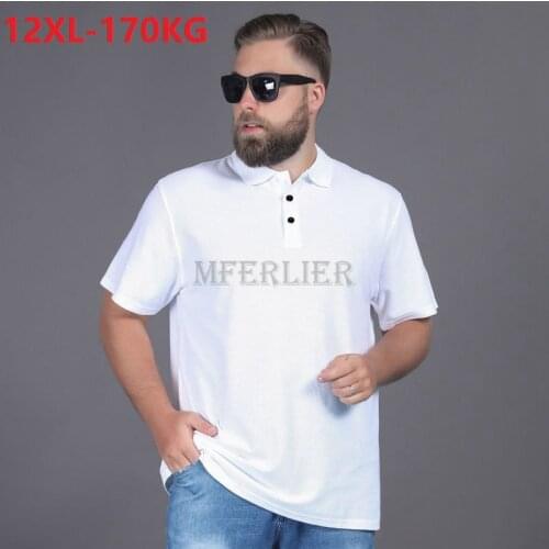 Summer Men hole Breathable polo shirt short sleeve large size 12XL 9XL 10XL Quick dry Stretch tees tops turn down collar tops 70