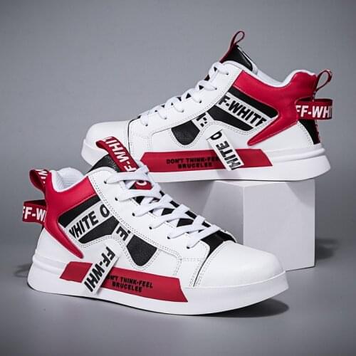 Mens high top shoes 2021 new spring and autumn Korean fashion versatile mens casual sports shoes