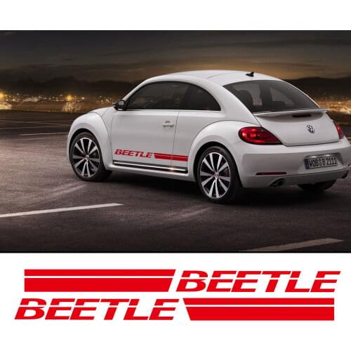For VW Beetle For Volkswagen Beetle Car Body Sticker Customizable Motorsports Door Side Stripe Stickers Decal