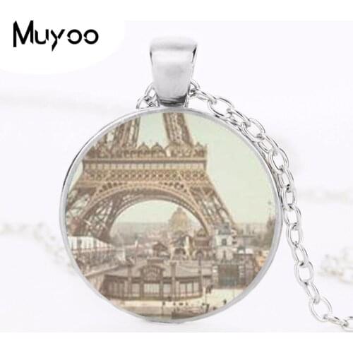 New Fashion Glass Dome Necklace Vintage Eiffel Tower Necklace Eiffel Tower Pendant Paris Jewelry HZ1