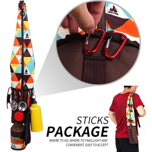 New outdoor mountaineering stick bag waterproof backpack portable crutch rod fishing