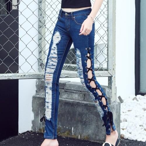 Женские обтягивающие джинсы Oceanqiong China At AliExpress