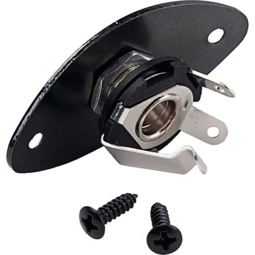 1/4 '' Oval Output Jack Socket Jack Plate Socket with Screws for